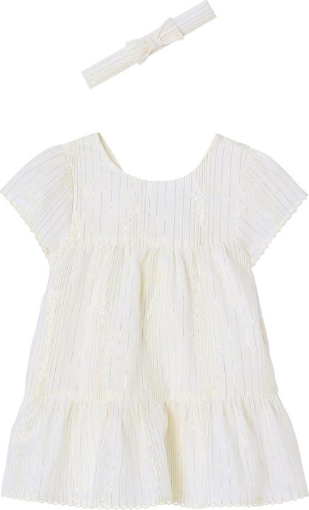 Actual product image Vertbaudet Festliches Baby-Set: Kleid & Haarband mit Glanzstreifen (86)