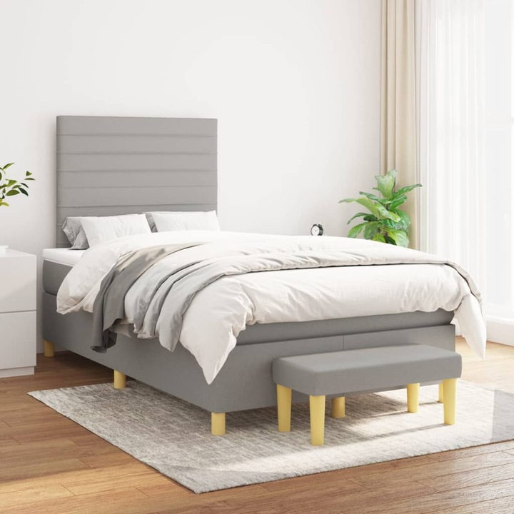 Produktbild VidaXL Bo x springbett mit Matratze 120 x 190 cm Stoff (120 x 190 cm)