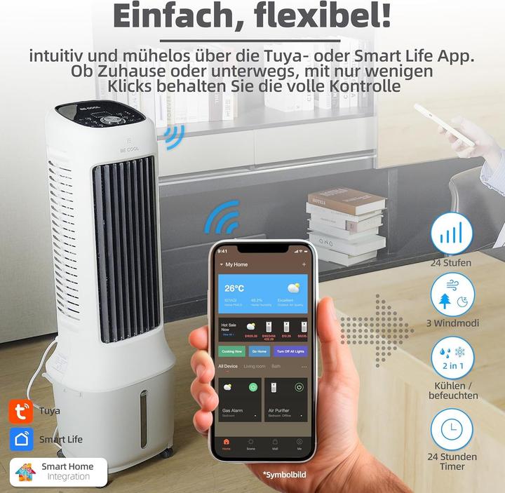 Produktbild Be Cool BC10ACP2501W Silent Luftkühler 10 Liter Tank, 24 Windstufen