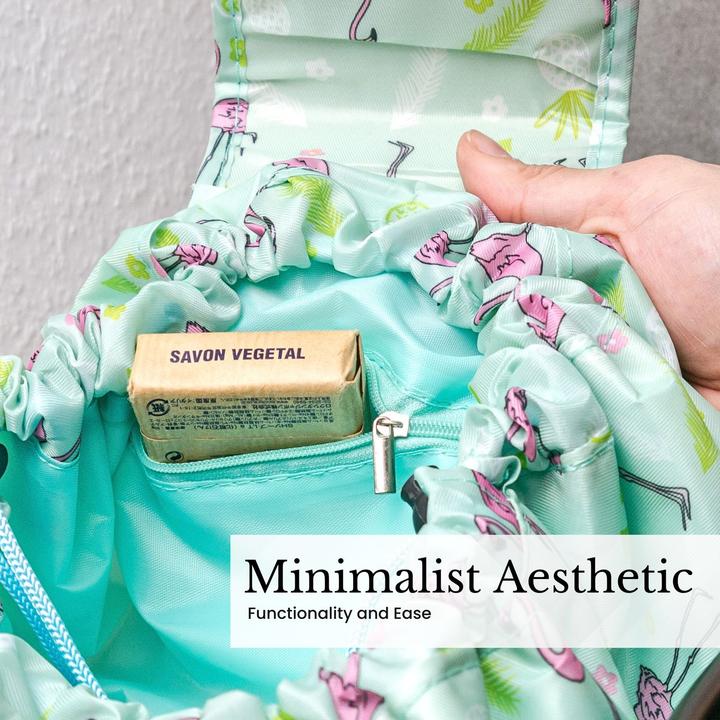 Produktbild Intirilife Kosmetiktasche in GRÜN ROSA FLAMINGO