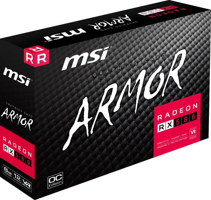 Image du produit MSI Radeon RX 580 ARMOR OC (8 Go)