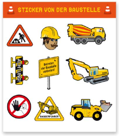 Produktbild DH-Konzept Stickers Baustelle (9 Sticker)