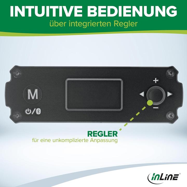 Produktbild InLine Bluetooth 5.1 HiFi-Receiver & USB DAC, mit LCD (Empfänger)
