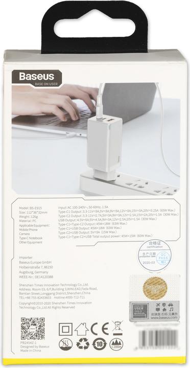 Produktbild Baseus GaN Laptop Charger (65 W)