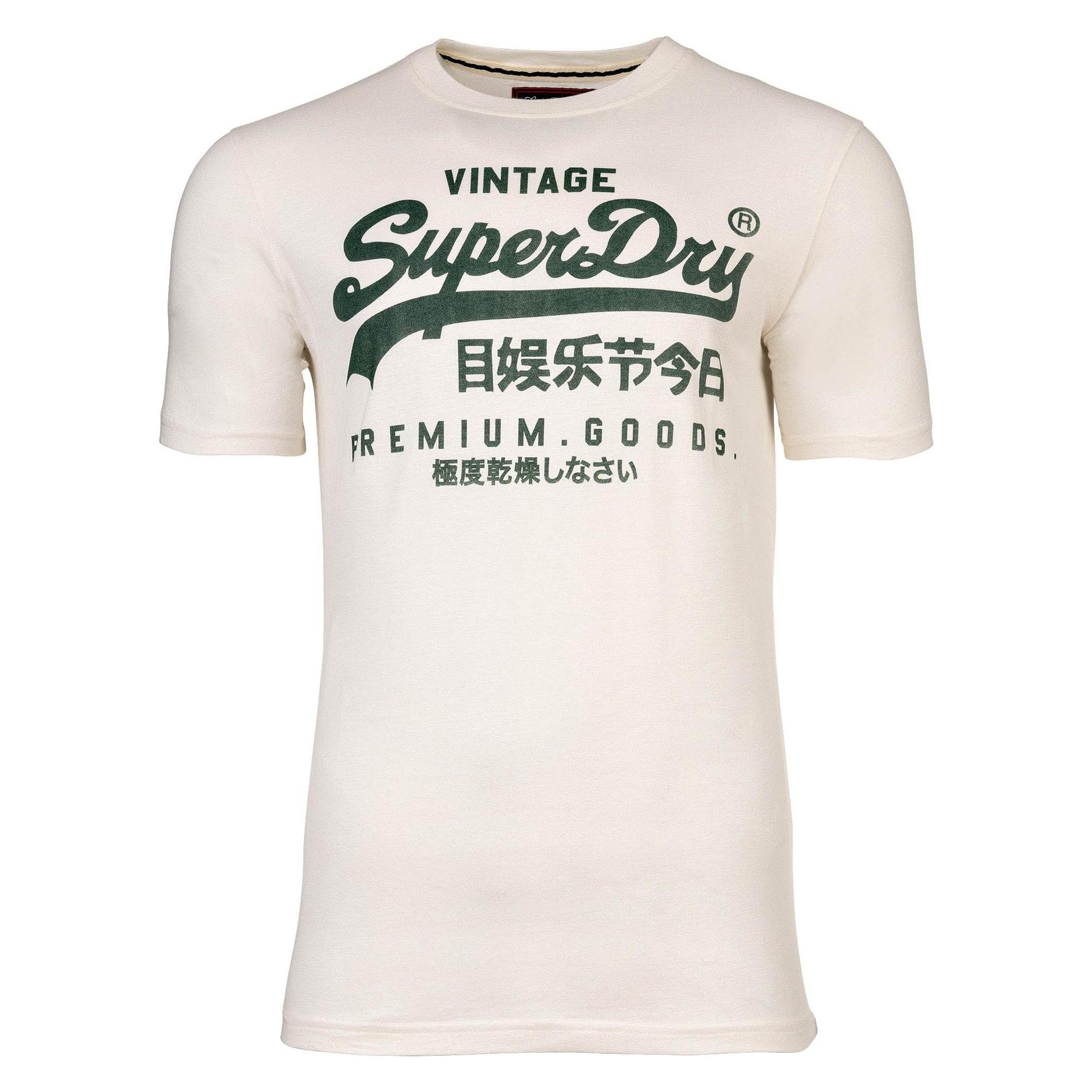 Superdry, Herren, Shirts, Vi Classic Tee, Weiss, (3XL)