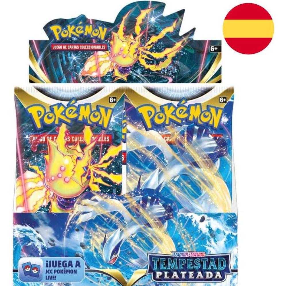 Pokémon Pokemon: Pokemon TCG - Sword & Shield - Silver Tempest - Booster Box (36 Packs) - ES (Spagnolo, Display del booster)