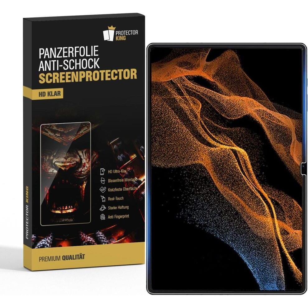 Protectorking 2x Panzerfolie Anti-Shock HD Klar (2 Stück, Galaxy Tab S9 Ultra), Tablet Schutzfolie