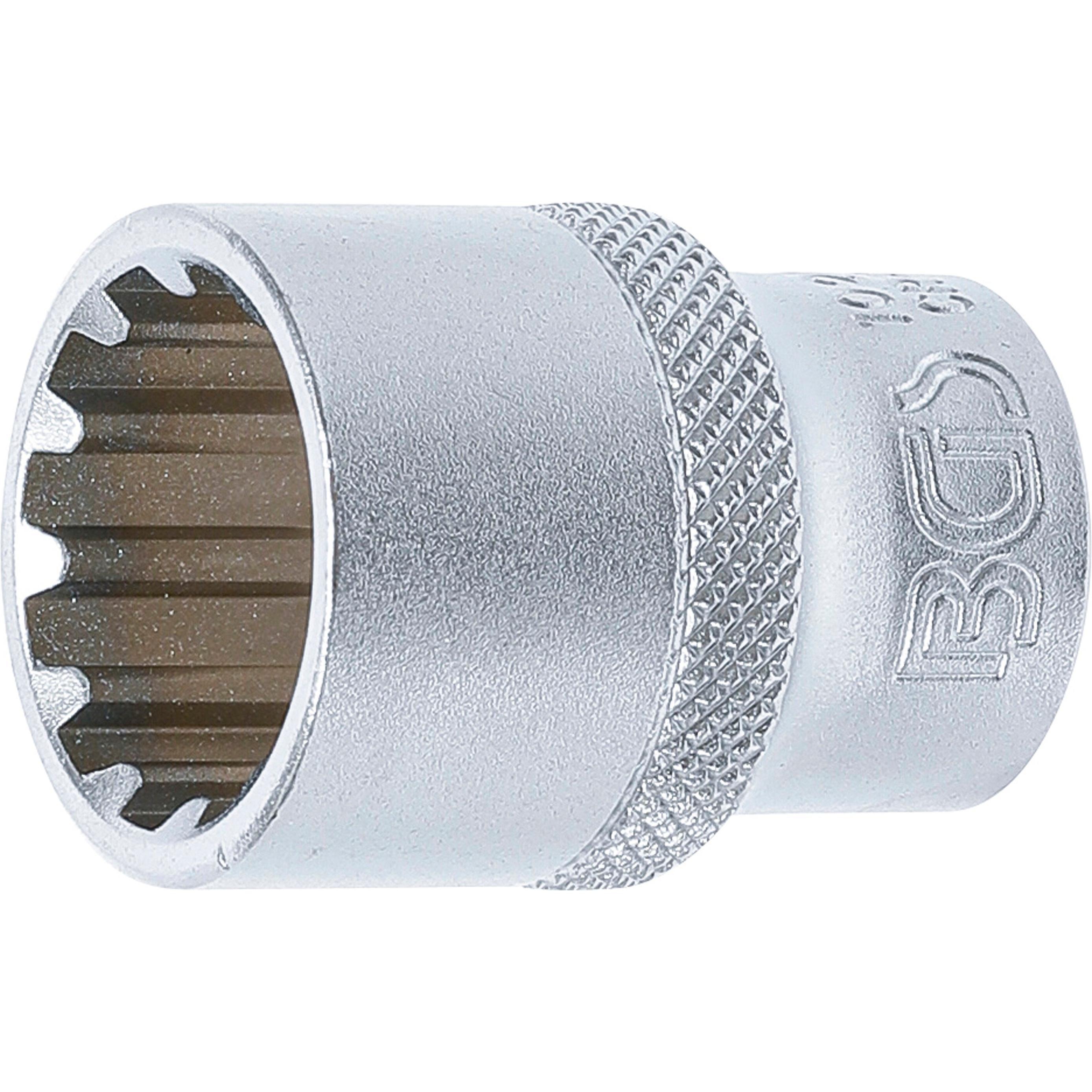 BGS, Steckschlüssel + Stecknuss, Steckschlüssel-Einsatz Gear Lock Antrieb Innenvierkant 12,5 mm (1/2") SW 19 mm (19 mm)