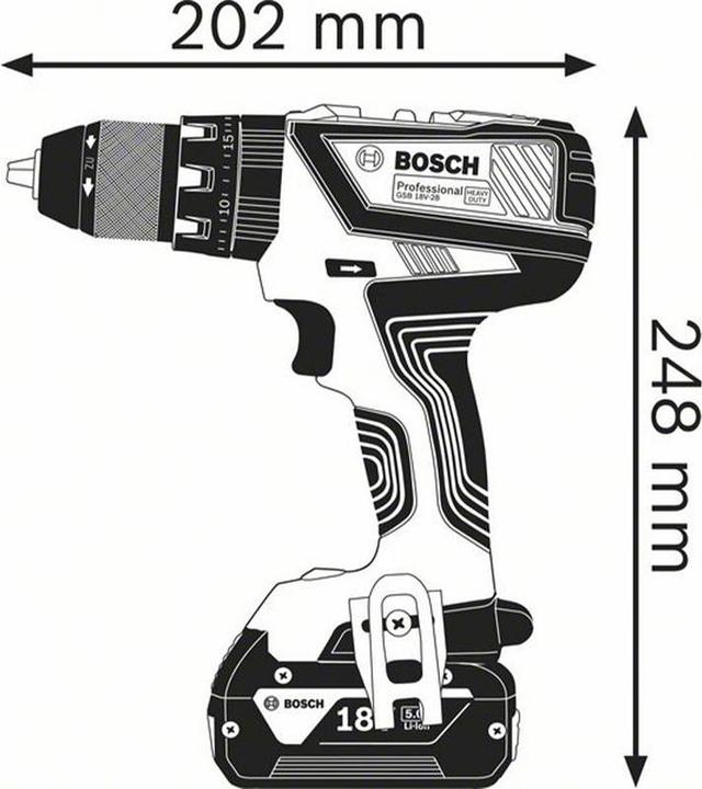 Produktbild Bosch Professional Akku-Schlagbohrschrauber GSB 18V-28 (Set inkl. L-Case Pick&Click) (Schlagbohrschrauber)