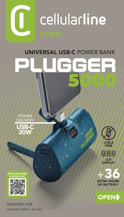 Produktbild Cellularline Plugger (5000 mAh, 20 W, 18.50 Wh)