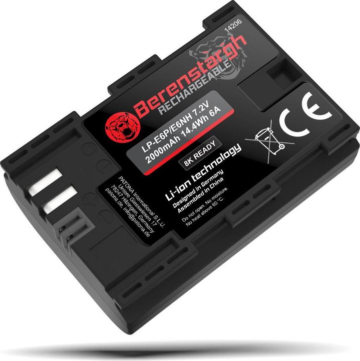 Image du produit Berenstargh Akku LP-E6P für Canon R5 Mark II R6 Mark II R7 R6 R5 R (Batterie de l'appareil photo)