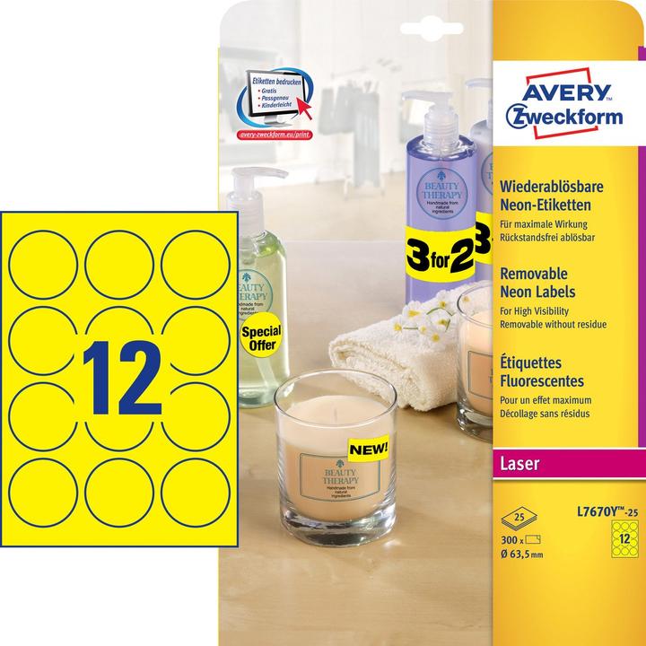 Produktbild Avery Neon-Etiketten
