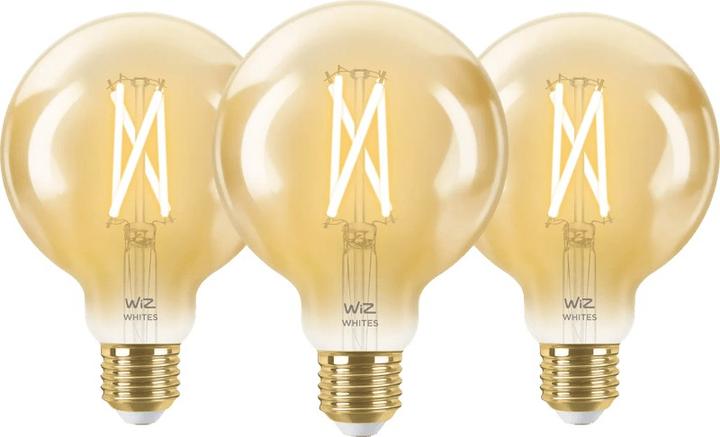 Produktbild Wiz Connected WiZ Smart Filament lamp Globe 3-pack - Warm tot Koelwit Licht - E27 (E27, 3x)