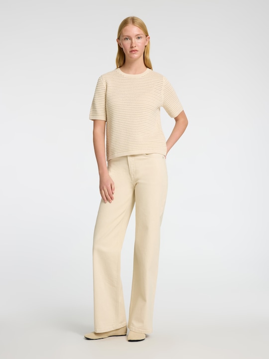 Produktbild Selected Femme Slfvinna Ss Structure Knit O-Neck Noos (XL)