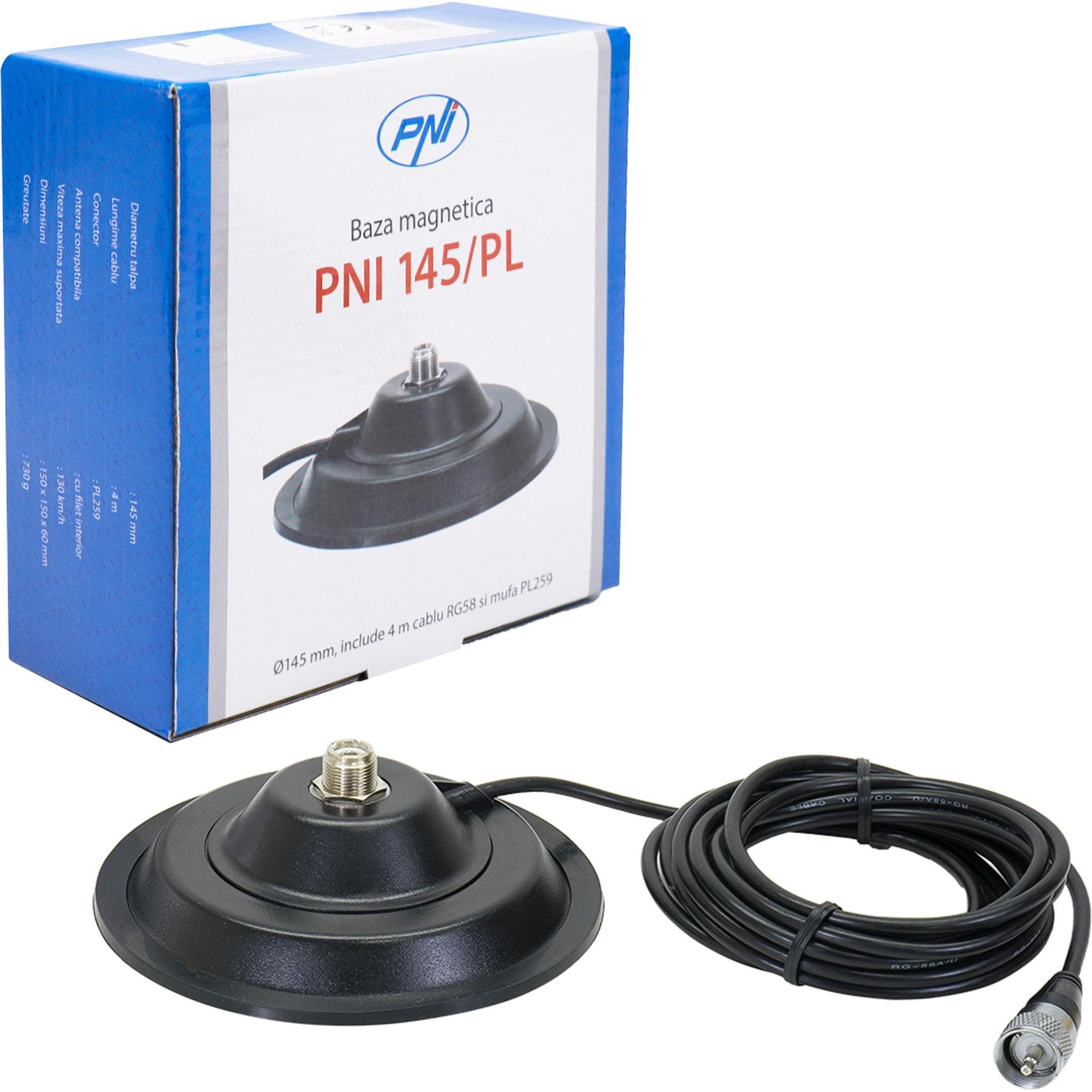 Thumbnail - PNI Der Magnetfuss 145/PL 145 mm enthält 4 m Kabel und Stecker PL259 (Antennenkabel), Antennenkabel