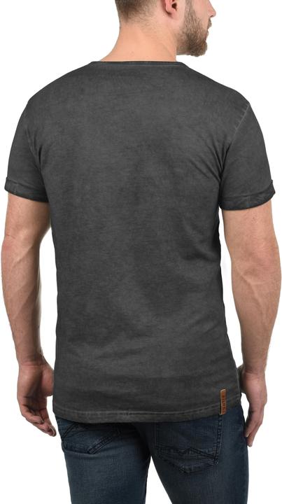 Immagine prodotto Solid Tihn T-Shirt A Maniche Corte Maglietta Da Uomo Con Collo Grandad In Cotone 100% (S)