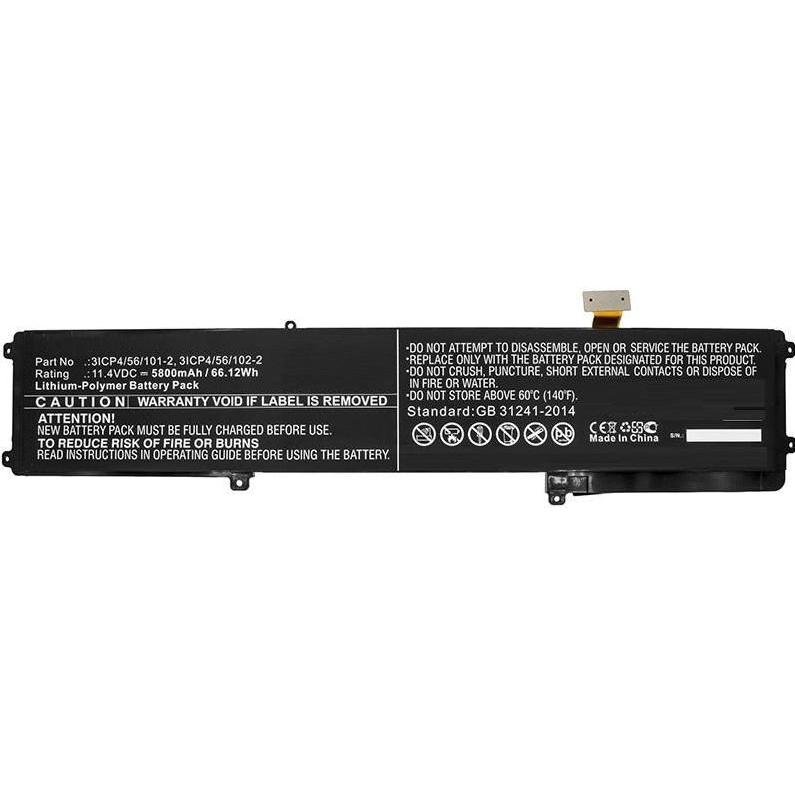 CoreParts Laptop Battery for Razer (5800 mAh), Notebook Akku, Schwarz