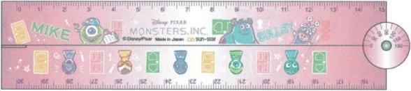 Immagine prodotto Disney Die Monster AG (Lineal) 30 cm Klapplineal mit Winkelmesser/Chara Parade (30 cm, Materiale sintetico)