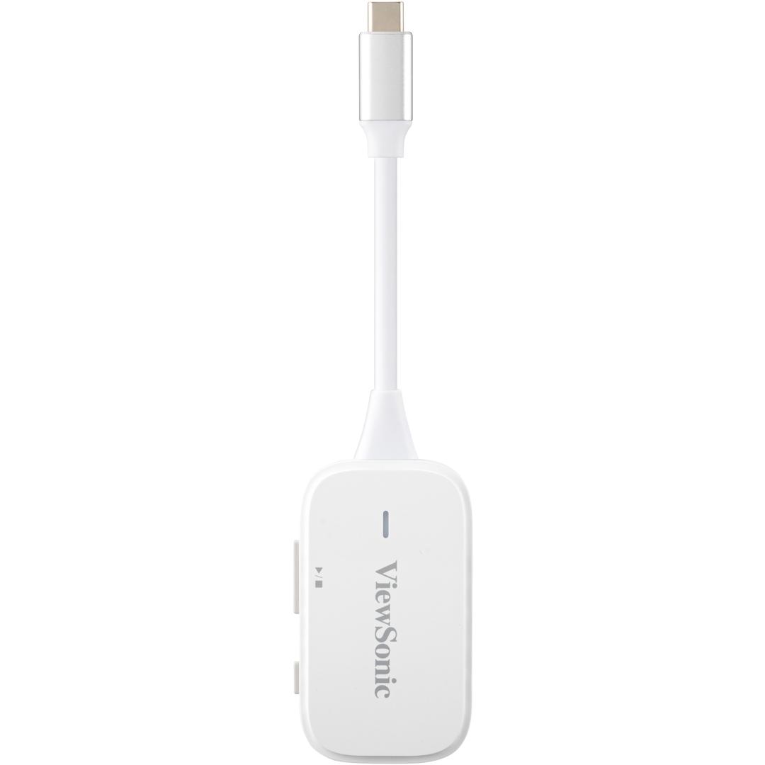 Thumbnail - Viewsonic Wireless dongle Tx + Rx for USB type-C Tx and HDMI+USB type A charging Rx (Diverse), Beamer Zubehör, Weiss