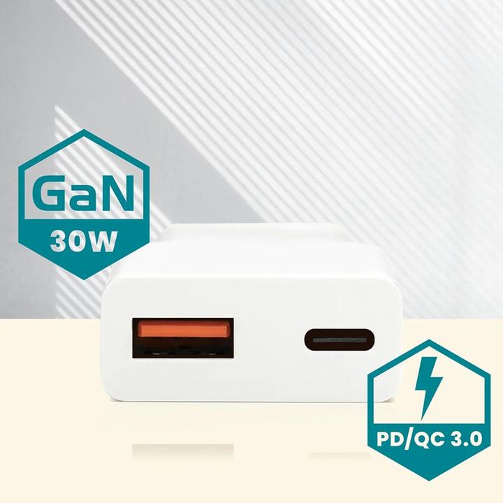 Actual product image Everactive 30-W-Wandladegerät 1 x USB 1 x USB-C (30 W, 2 ports)