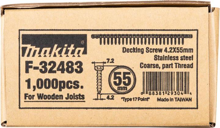 Actual product image Makita Quick-fit clip Inox 4.2x55mm (F-32483)