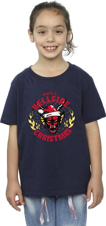 Produktbild Netflix Stranger Things Hellfire Christmas TShirt Mädchen (128)