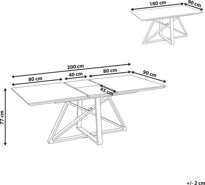 Image du produit Beliani Maximus (160 x 90 x 77 cm)