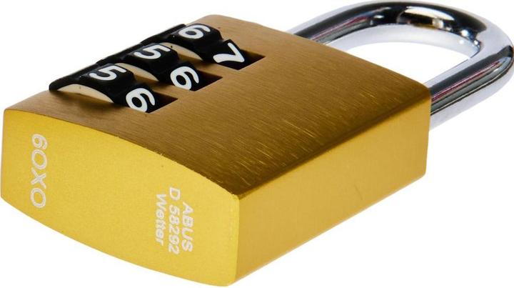 Actual product image Abus Combination lock 144/30 B/DFNLI Yellow Aluminum