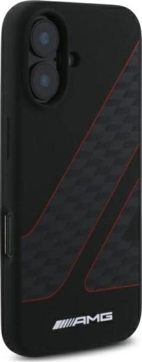 Actual product image Mercedes AMG AMHMP16S2SCFR iPhone 16 6,1" czarny/black hardcase Checkered Flag Pattern MagSafe (Apple iPhone 16)