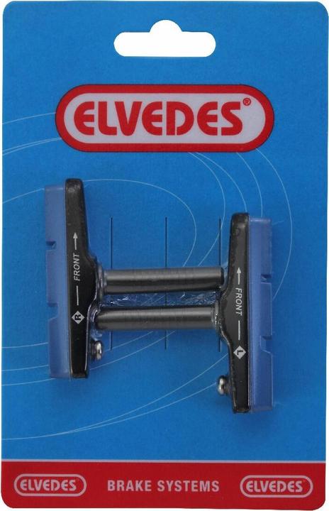 Immagine prodotto Elvedes Ganasce freno cantilever 55 x 10 mm, nero (Shimano, Gomma)