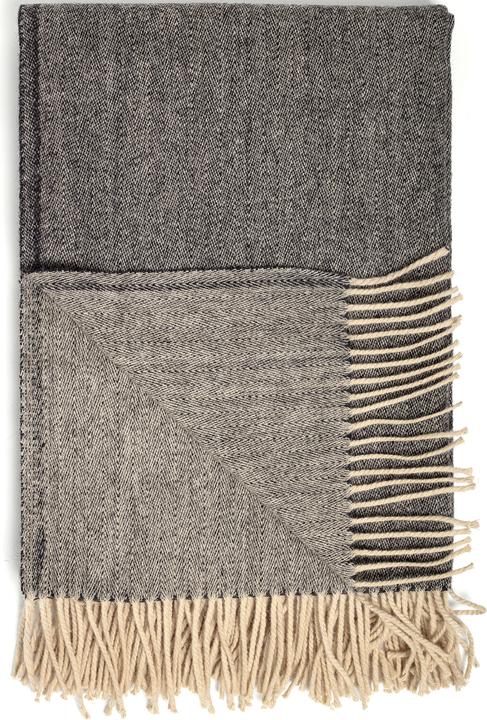 Produktbild MojaMajo Wolldecke Tiago 140x190 cm, Schwarz (140 x 190 cm)