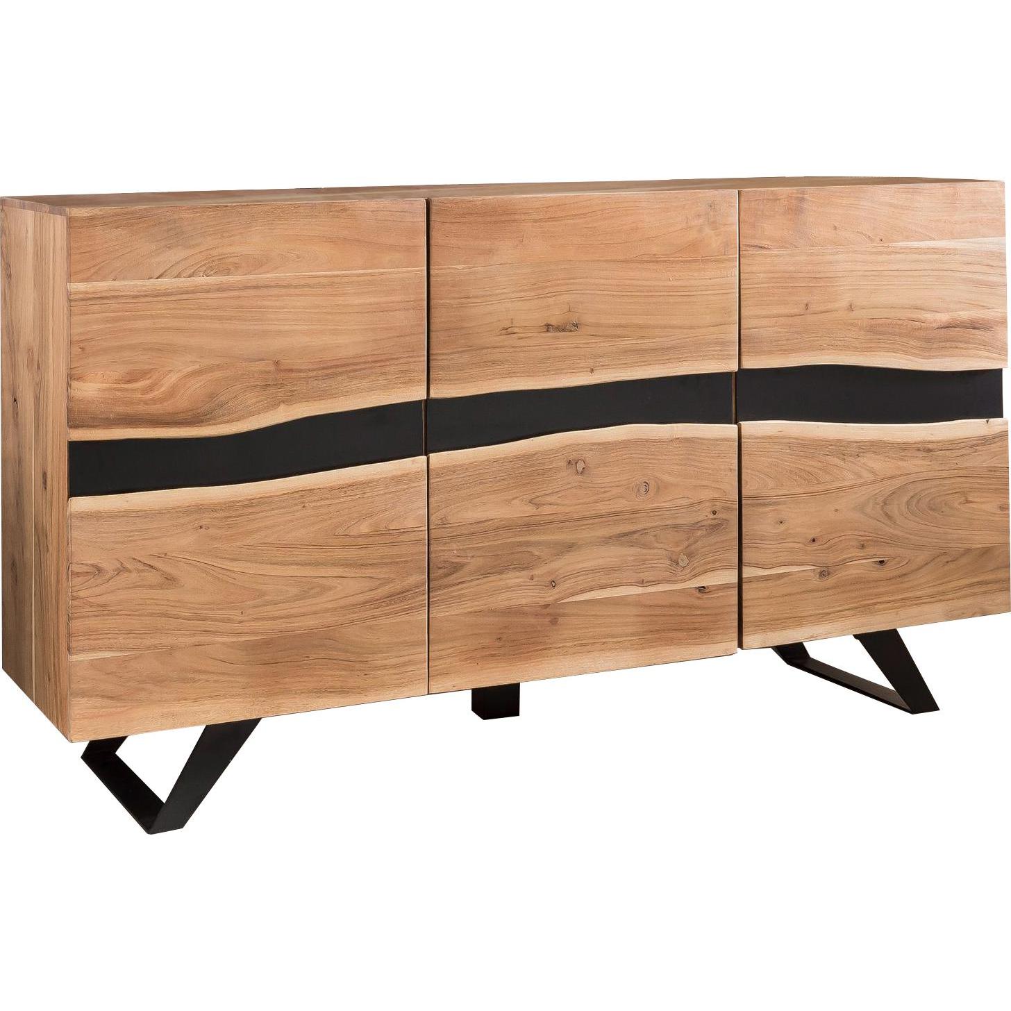 FineBuy, Kommode + Sideboard, Sideboard Braun