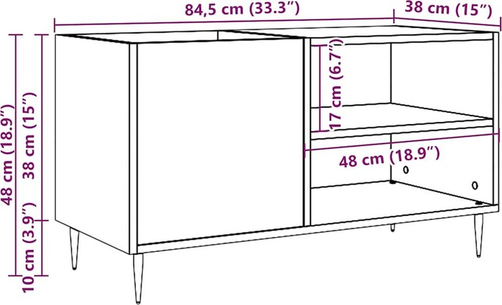 Immagine prodotto VidaXL Armadio a pannelli in legno di recupero 84,5x38x48 cm in materiale ligneo (84,5 x 38 x 48 cm)