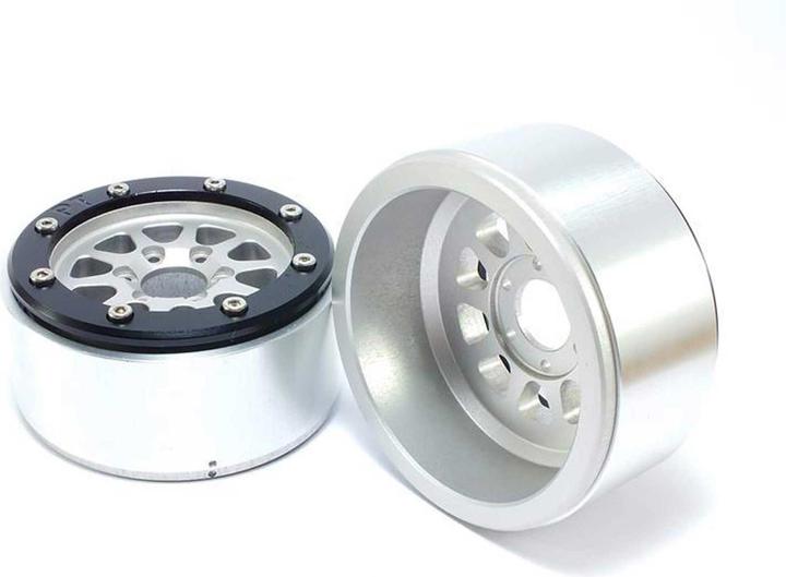Image du produit Metsafil beadlock wheels gear argent/noir 1.9 (2 pcs.) sans moyeu de roue