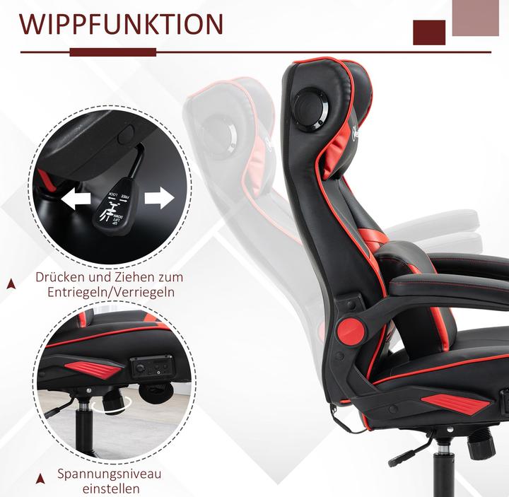 Image du produit Vinsetto Fauteuil de jeu avec haut-parleur