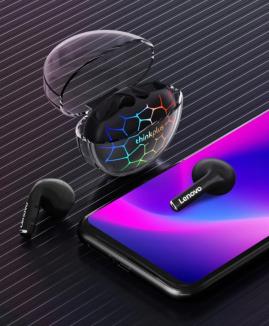Actual product image Lenovo LP80PRO LED TWS earphones (black) (No noise cancellation, 4 h, Wireless)