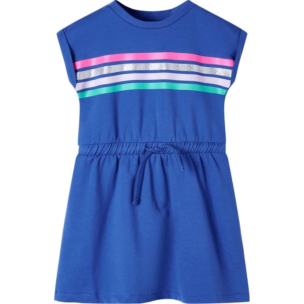 VidaXL, Jungen, Kleider, Kinderkleid mit Kordelzug Kobaltblau 104,Material: 95, Blau, (104)
