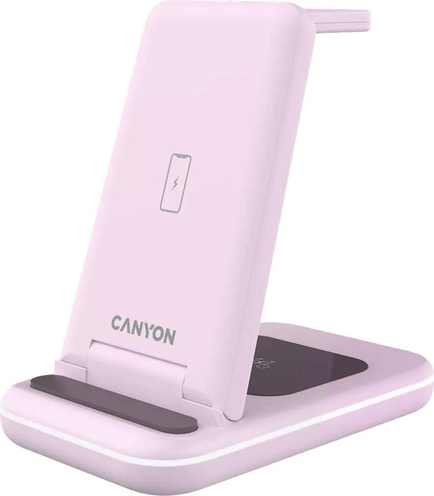 Image du produit Canyon WS-304, 3in1, station de recharge sans fil Qi pour 3 appareils en même temps, noir (15 W)