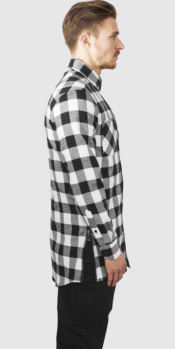 Immagine prodotto Urban Classics Camicia in flanella a quadri lunga con zip laterale (S)