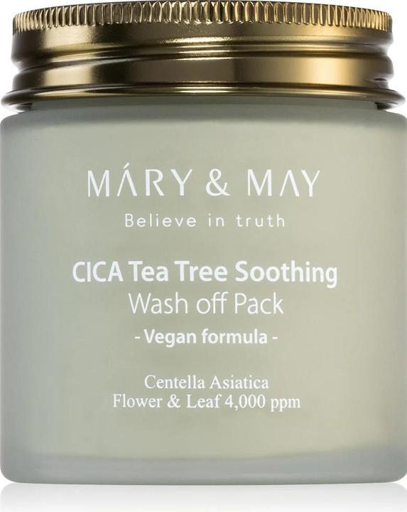 Actual product image Mary&May CICA TeaTree Soothing Wash off Pack 4.4 Fl Oz / 125g - Centella Asiatica Extract, Tea Tree, Pore Car (125 ml)