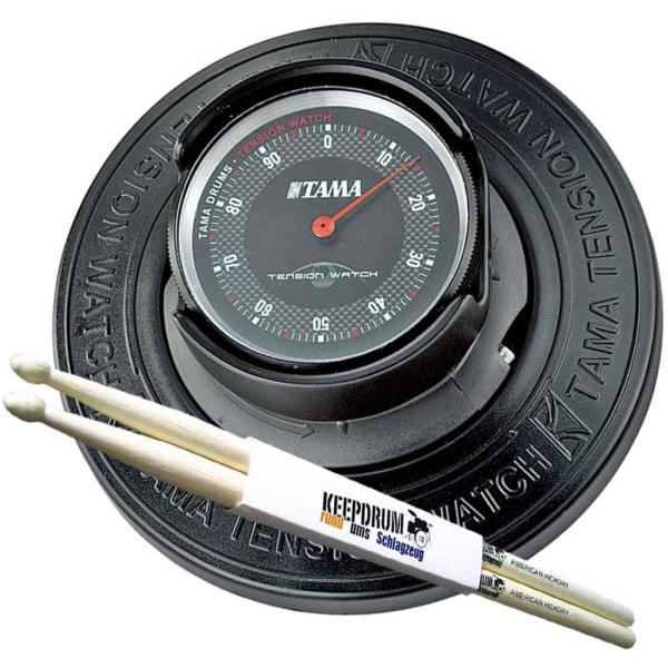 Tama TW200 Tension Watch Stimmgerät mit Drumsticks, Stimmgerät