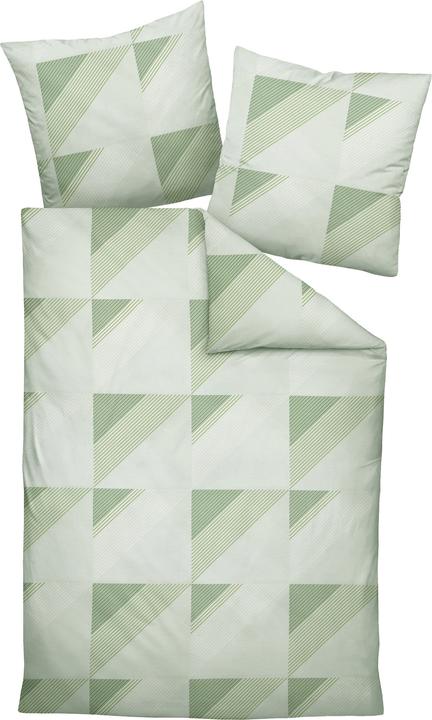 Actual product image Janine Mako-Satin Bettwäsche J.D. 87065 malachitgrün (Duvet cover, 135x200 cm, 80x80 cm)