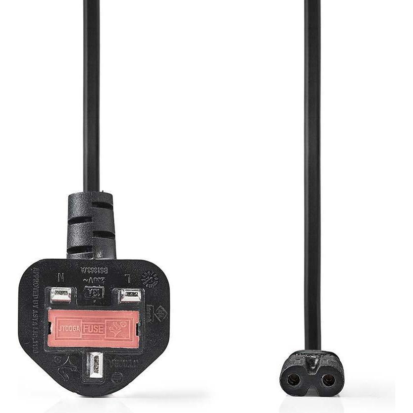 Thumbnail - Nedis UK Stromkabel UK Stecker IEC-320-C7 5.00 m Ja 2x 0.75 mm² Kupfer Rund Vernicke (5 m), Stromkabel