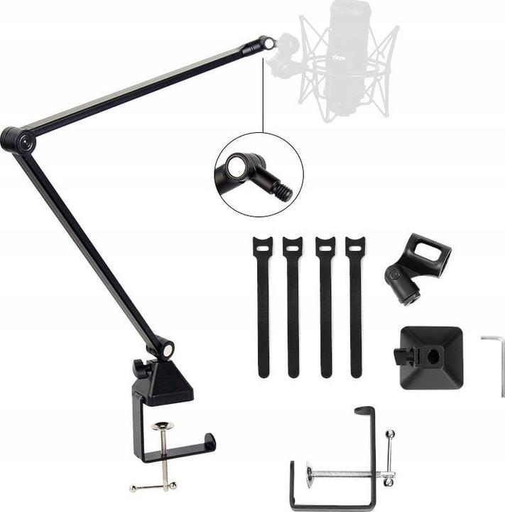 Mozo Mozos Statyw biurkowy na mikrofon czarny SB42