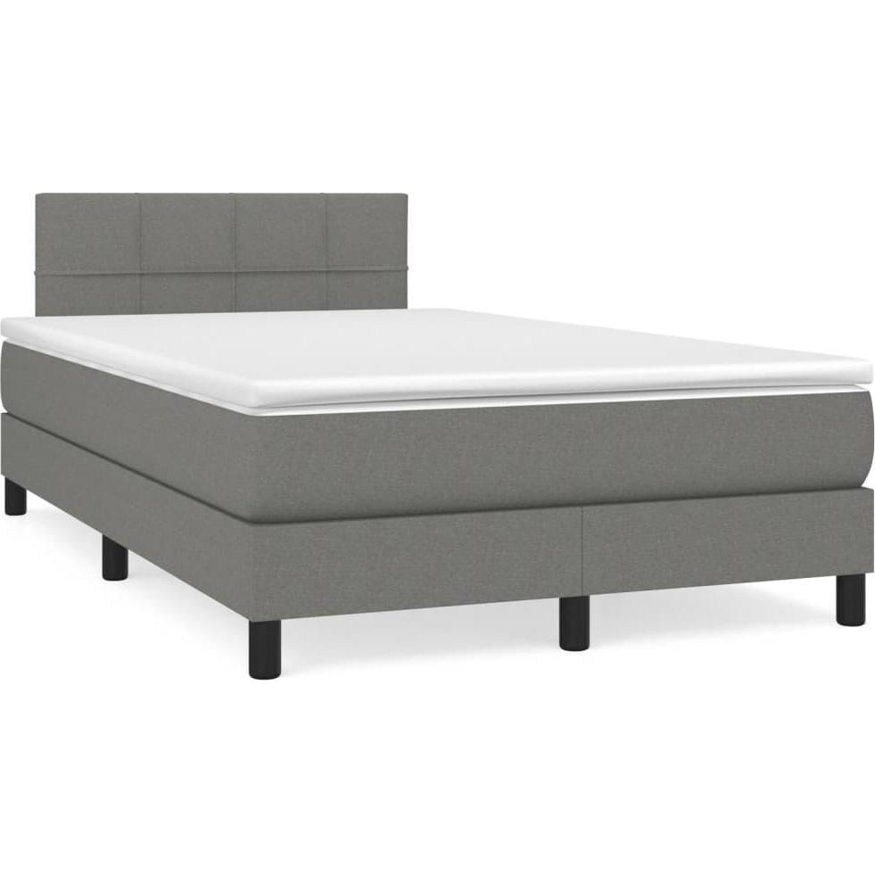 VidaXL, Bett, Bo x springbett mit Matratze & LED 120 x 190 cm Stoff (120 x 190 cm)