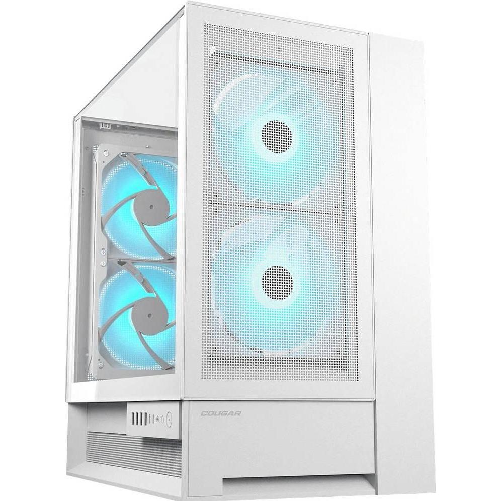 Cougar Gehäuse Midi-Tower OmnyX, ARGB, Weiss (mATX, Mini-ITX, ATX), Case PC, Bianco