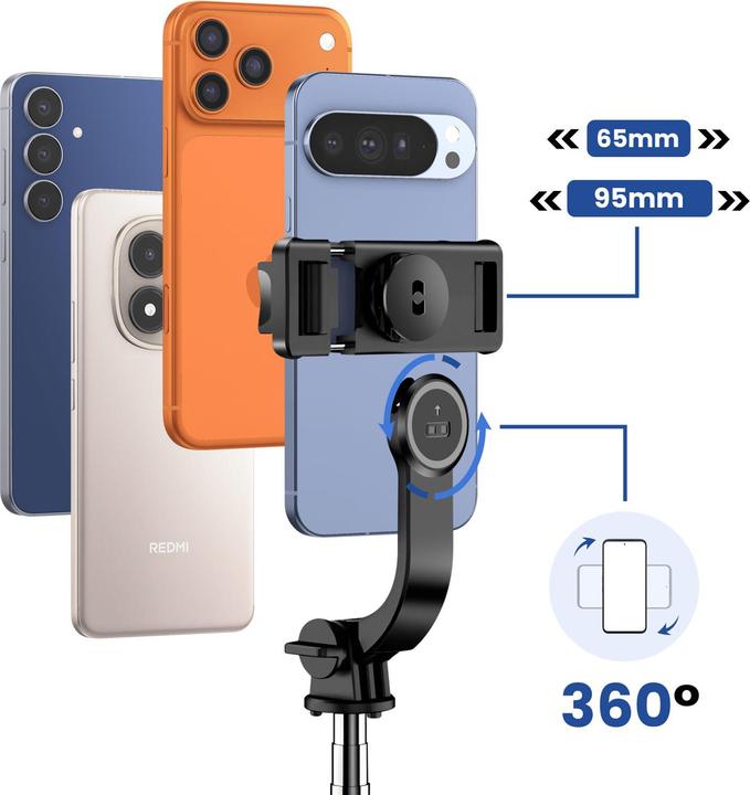 Produktbild BlueStar Stylus Blue Star BLUE STAR selfie stick with wireless remote control tripod L21 black