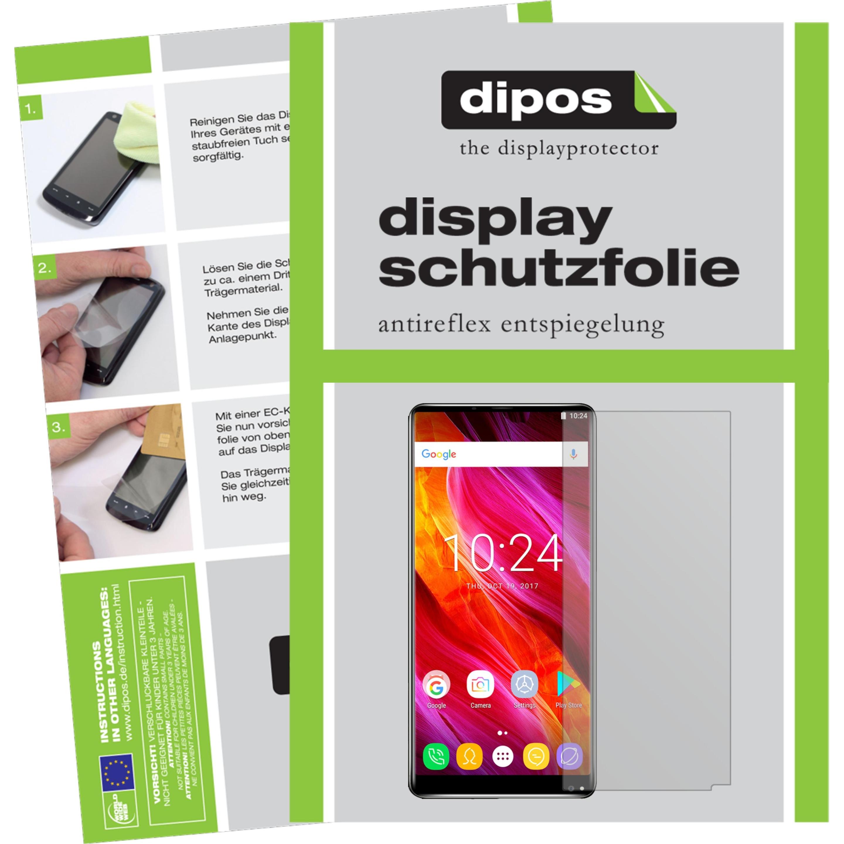 Dipos Displayschutzfolie Antireflex (1 Stück, Oukitel Mix 2), Smartphone Schutzfolie, Transparent