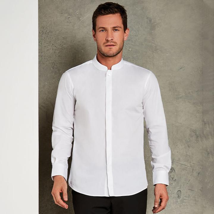 Immagine prodotto Kustom Kit Camicia con collo alto a maniche lunghe (S)