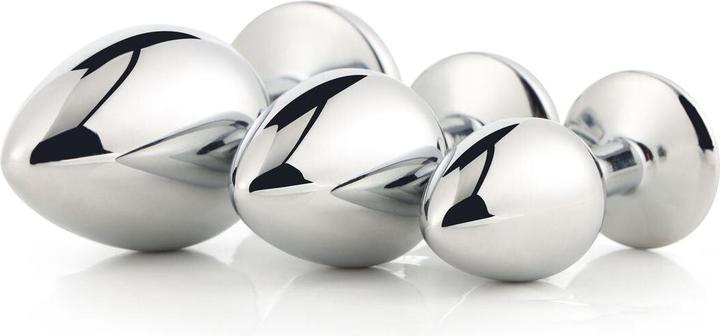 Actual product image Dream Toys SET Gleaming Love Plug zestaw korków analnych Silver 3szt.